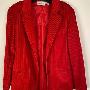 Vintage Newport News Red Corduroy Blazer